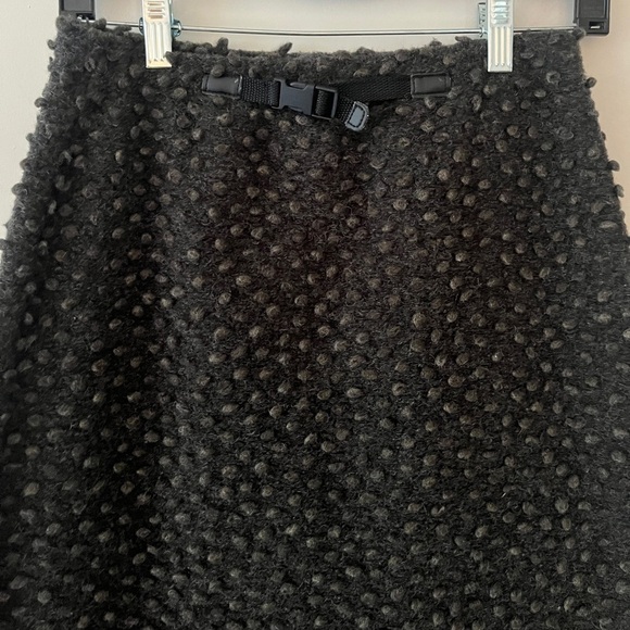 Vintage 1970’s Trocadero Paris pom knit‎ charcoal black skirt 24 inch waist - Picture 9 of 12